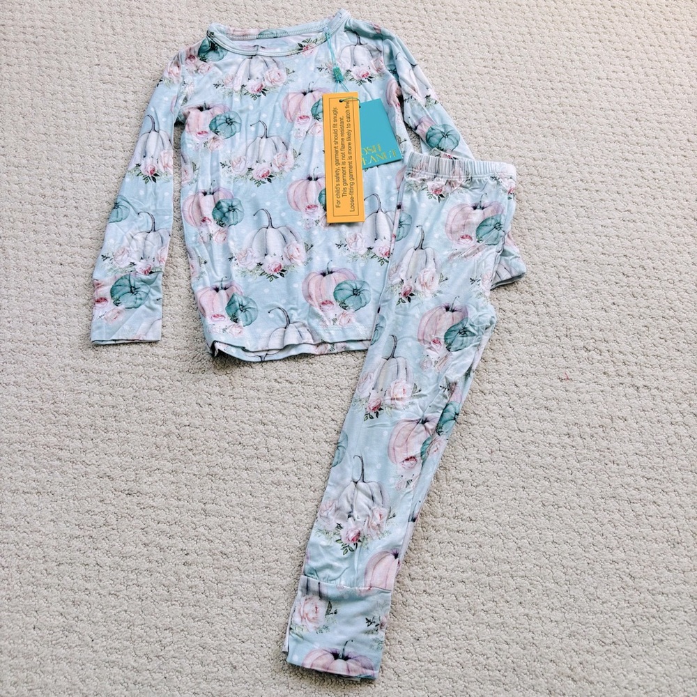 Posh peanut pink pastel pumpkins bamboo bamboo pajamas